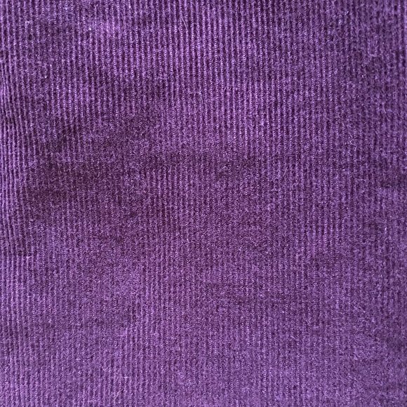 Plum Corduroy Mini Skirt with Pockets - Picture 3 of 4